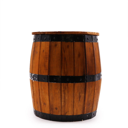 Beer Barrel Stool and Umbrella Stand - Natural