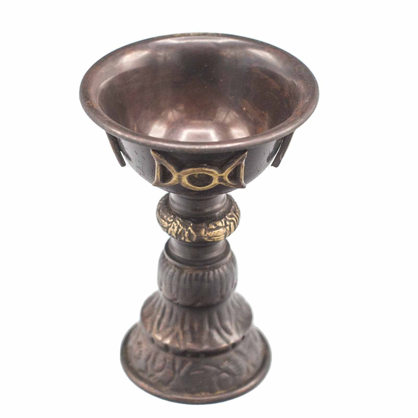 Antique Copper Ritual Cup with Triple Moon 8x13cm