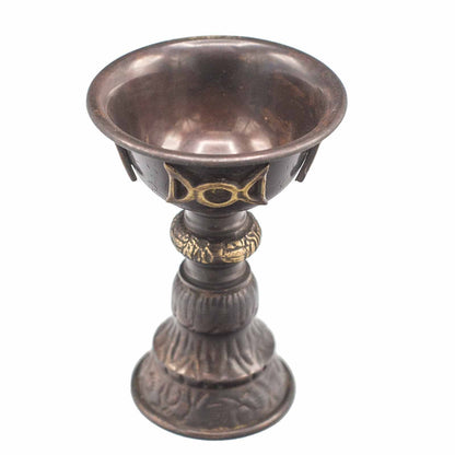 Antique Copper Ritual Cup with Triple Moon 8x13cm