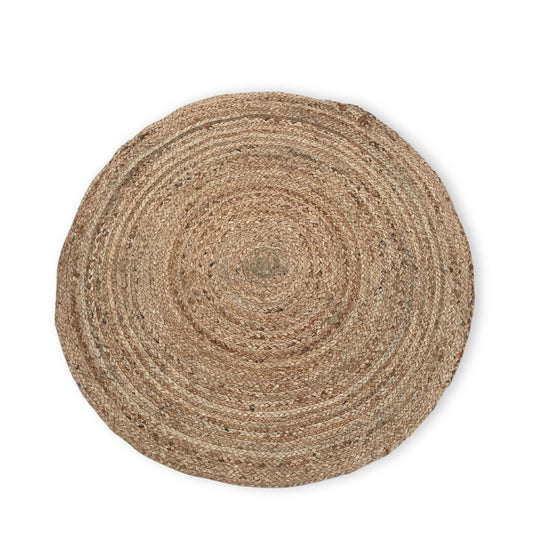 Alfombra redonda de yute suave 90 cm