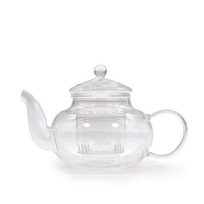 Glass teapot with infuser - Round pearl - 400ml