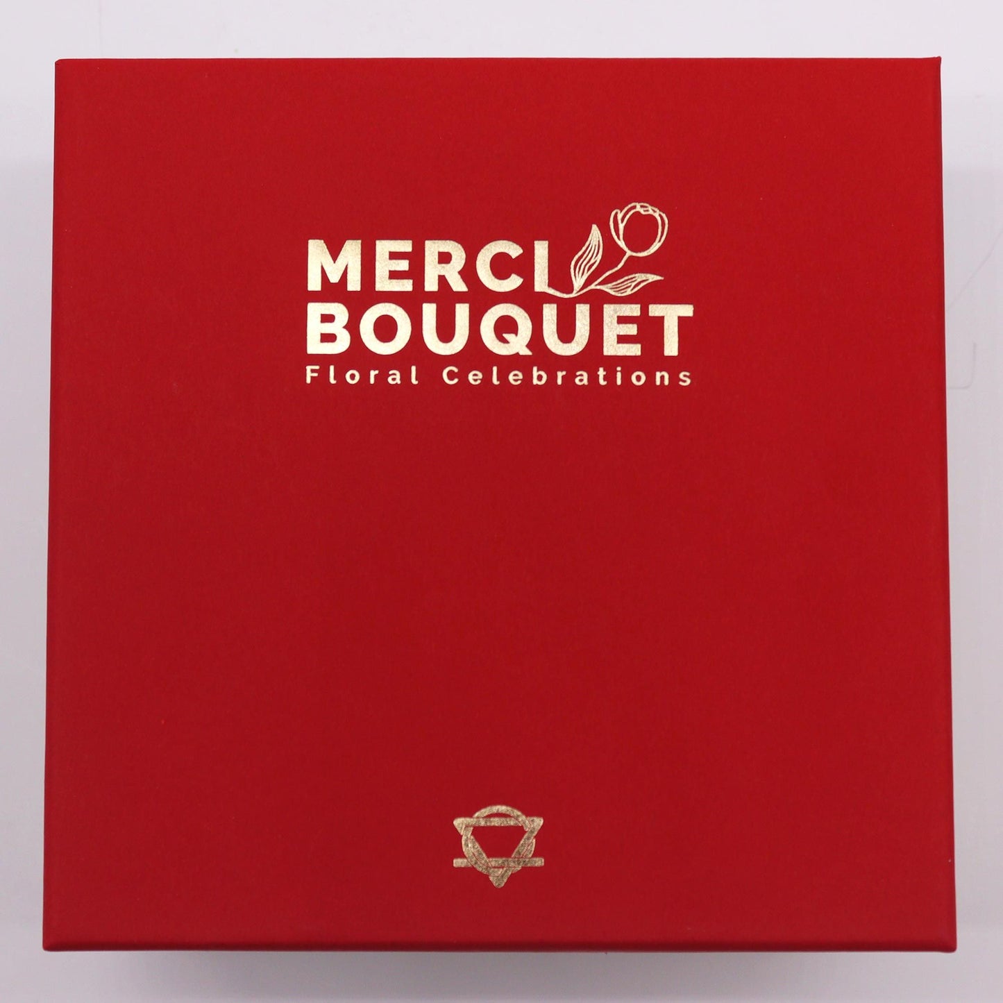 Caja Cuadrada flores - Rosas Rojas Clásicas