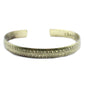 Tibetan Brass Bracelet - Thin Tribal Leaf