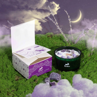 Hop Hare Crystal Magic Flower Candle - Moon