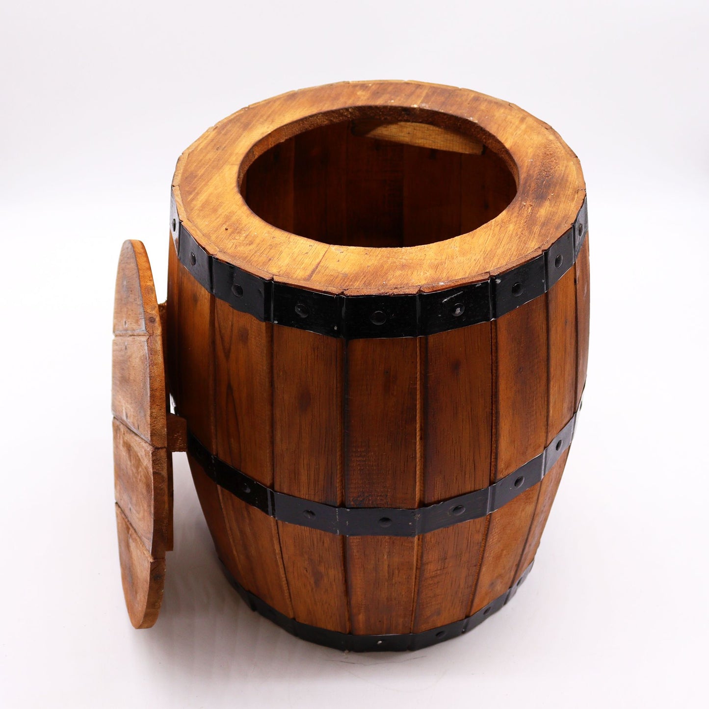 Beer Barrel Stool and Umbrella Stand - Natural