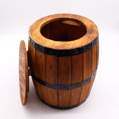 Beer Barrel Stool and Umbrella Stand - Natural