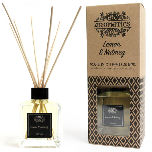 Reed Diffuser with Essential Oils - Lemon and Nutmeg