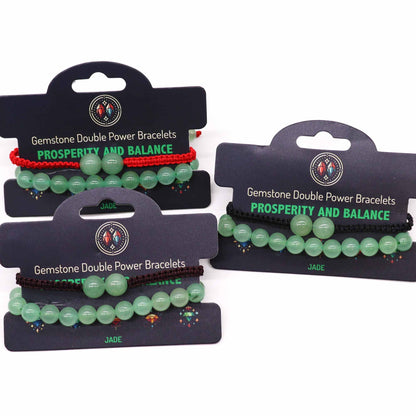 Double Power Gemstone Bracelets - Jade