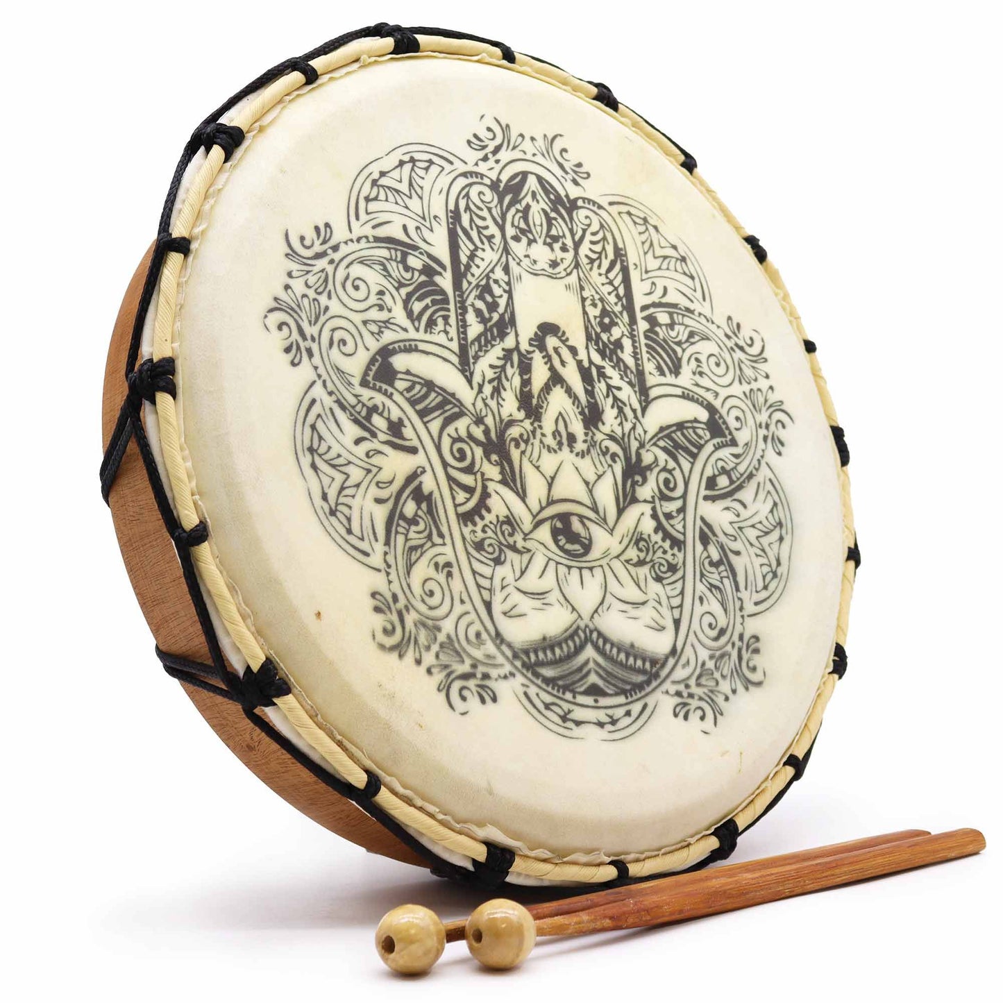 Hamsa Shamanic Drum with Mallet - 30cm