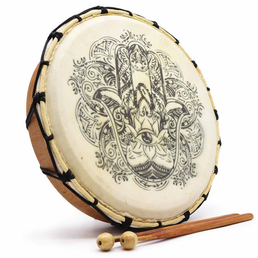 Hamsa Shamanic Drum with Mallet - 30cm