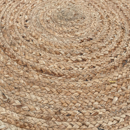 Alfombra redonda de yute suave 90 cm