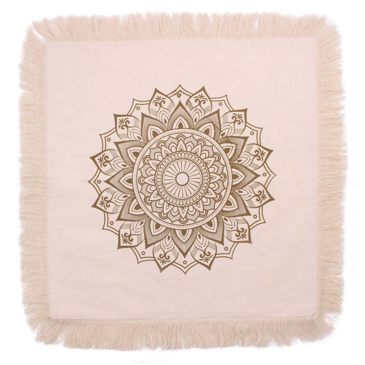 Coussin Mandala Lotus - 60 x 60 cm - Bronze