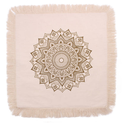 Coussin Mandala Lotus - 60 x 60 cm - Bronze