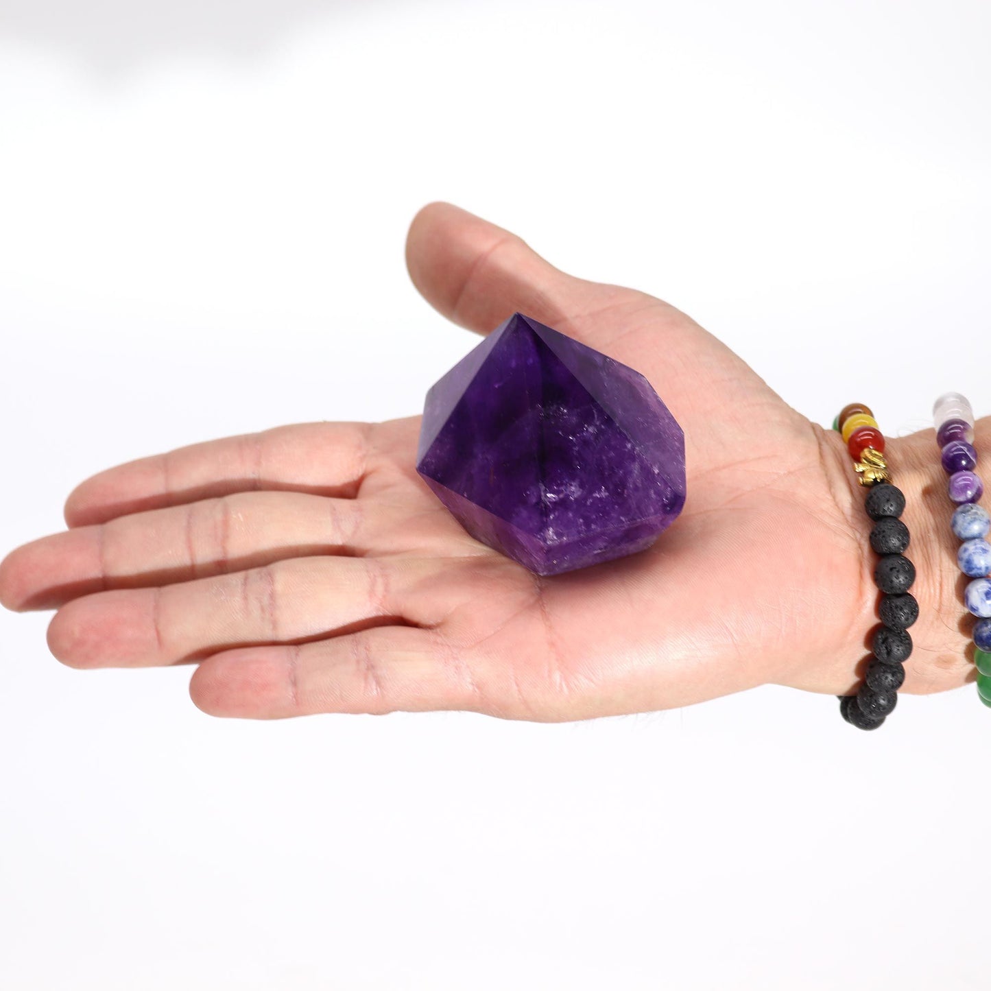 Deep Colored Amethyst Pointed Stones - Medium (approx. 5.5-6.5 cm)