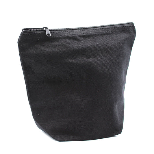 Neceser de algodón negro 10 oz - bolso mediano