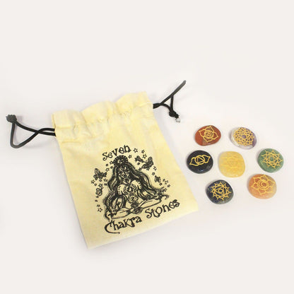 Small Chakra Stone Set (Round Shape)