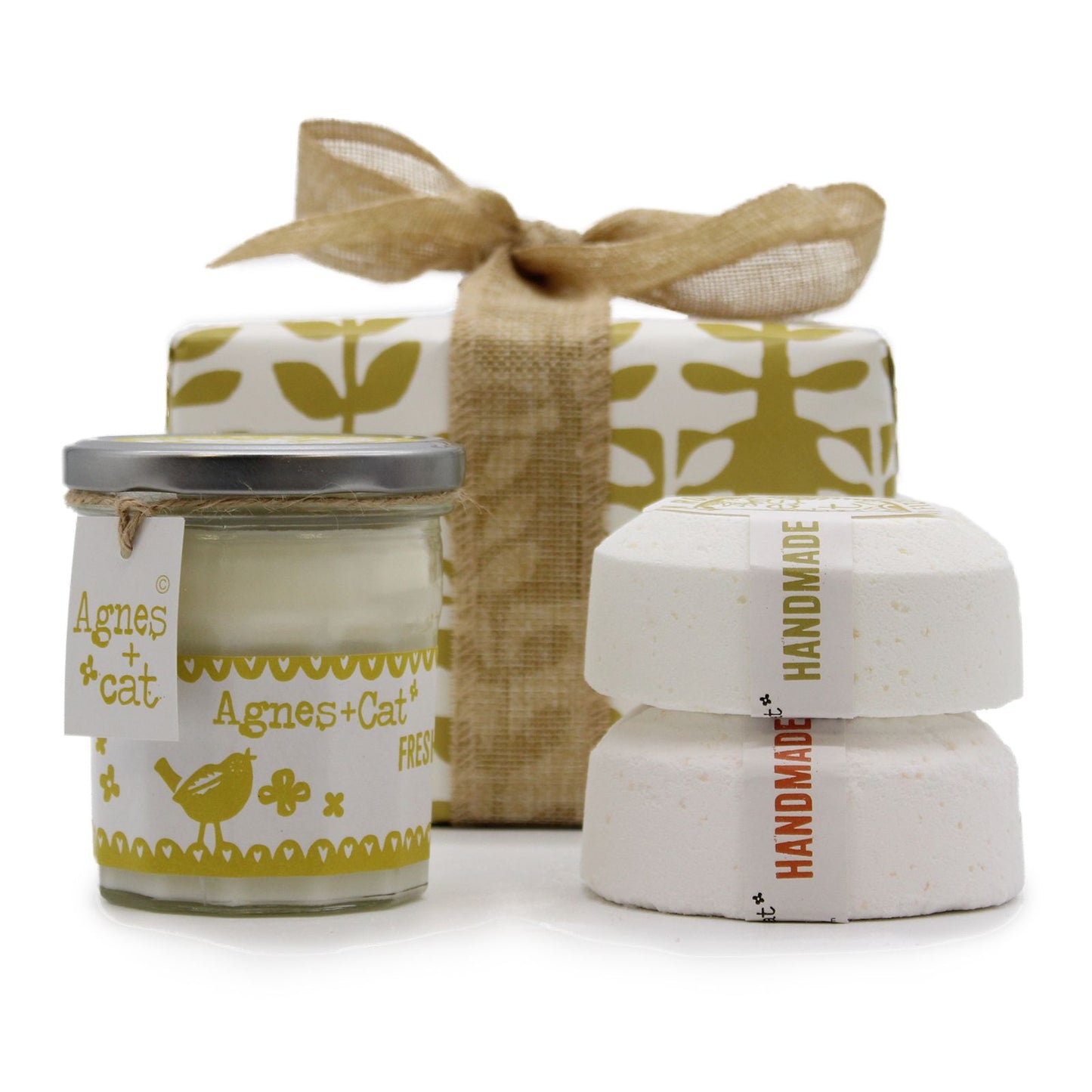 Gift Set: Clementine &amp; Mor Bath Bombs Roll + Fresh Citrus Candle