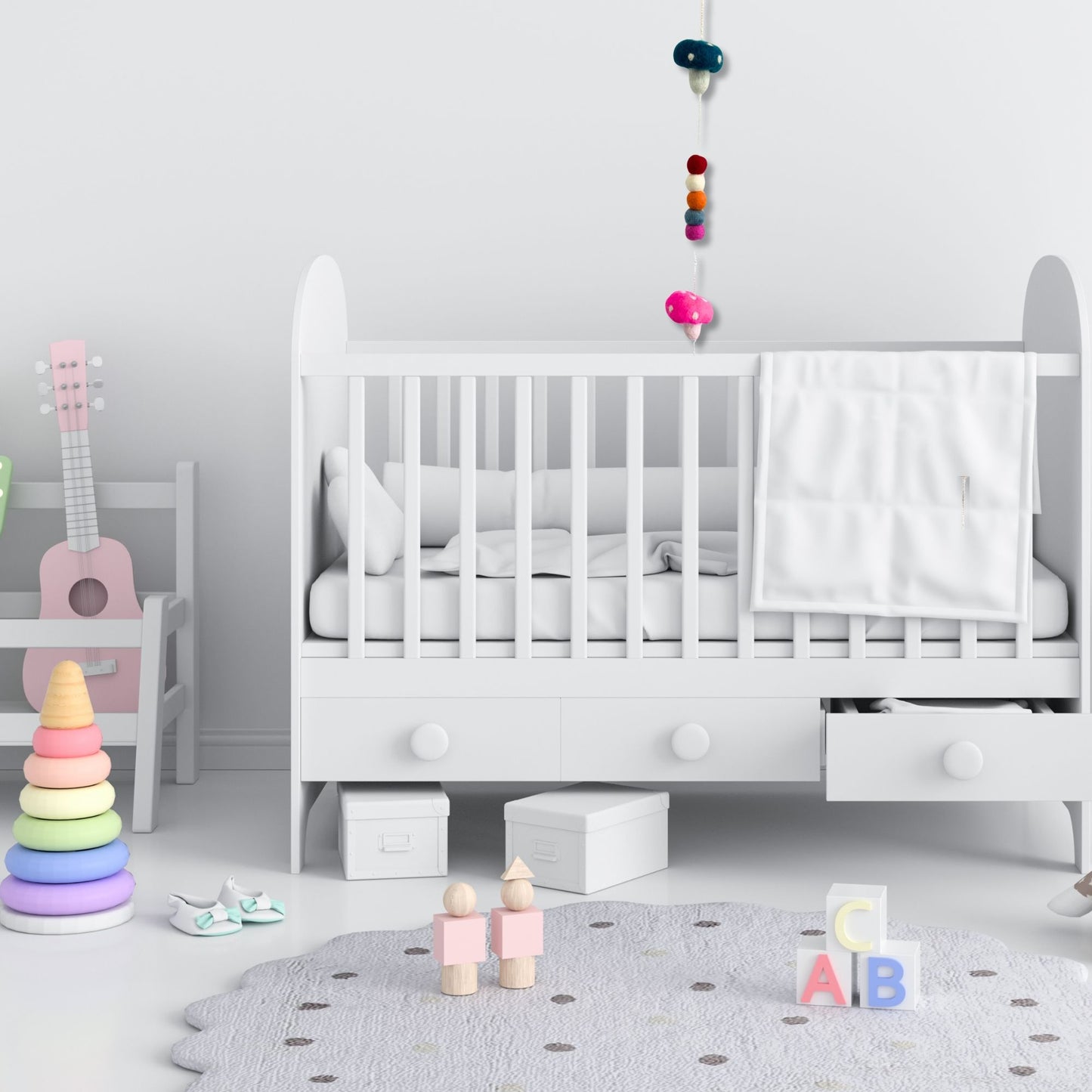 Colgante de Pared de Fieltro - Hongos (colores variados)