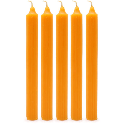 Juego de Velas de Mesa de Color Sólido - Pack de 21 - Mango Rústico