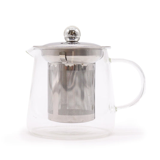 Théière en verre avec infuseur - Forme de gourde - 350 ml