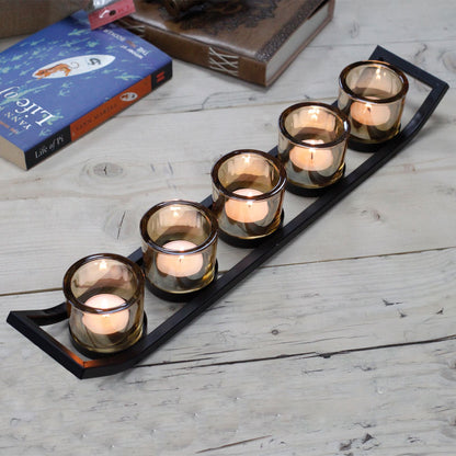 Iron Candlestick - Shelf - 5 Cups