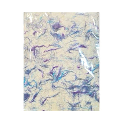 Papier cadeau artisanal Lokta - Coton bleu