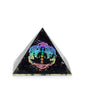 Petites pyramides d'orgonite 5,5 x 4,5 cm - Chakra de Bouddha - Éclats de tourmaline noire
