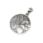 Silver Tree of Life Pendant 22mm - Mother of Pearl