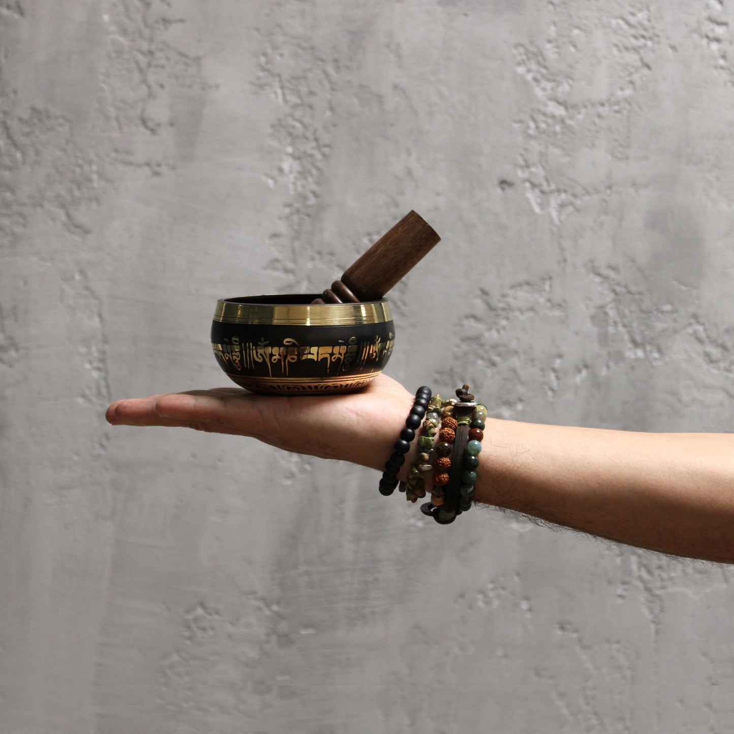 Juego de cuencos tibetanos de flor de loto