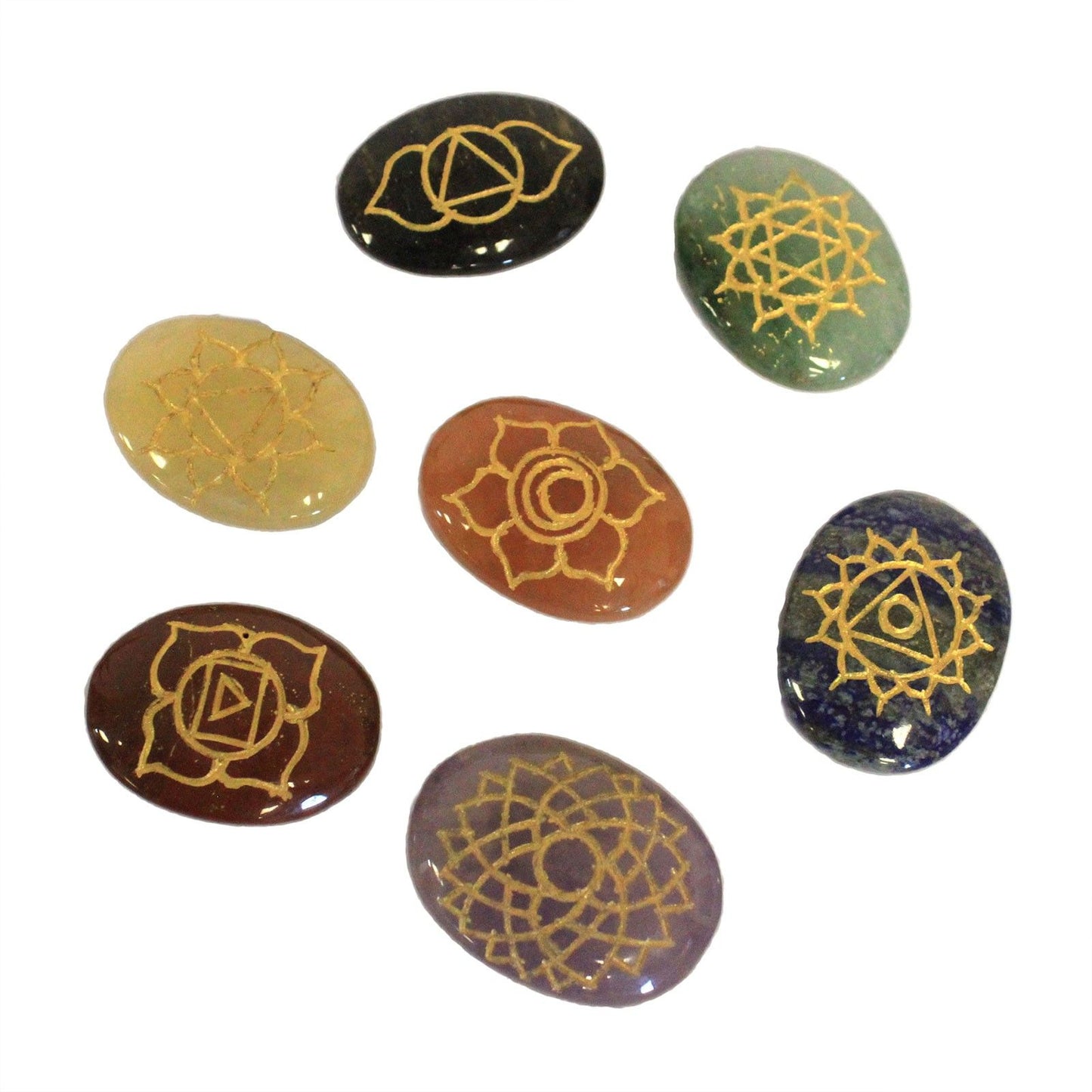 Large Chakra Stones Set (Oval Shape)