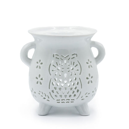 Oil Burner - Owl - White