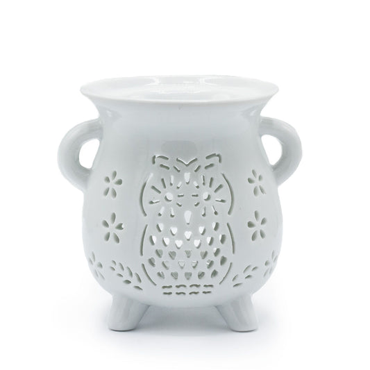 Oil Burner - Owl - White
