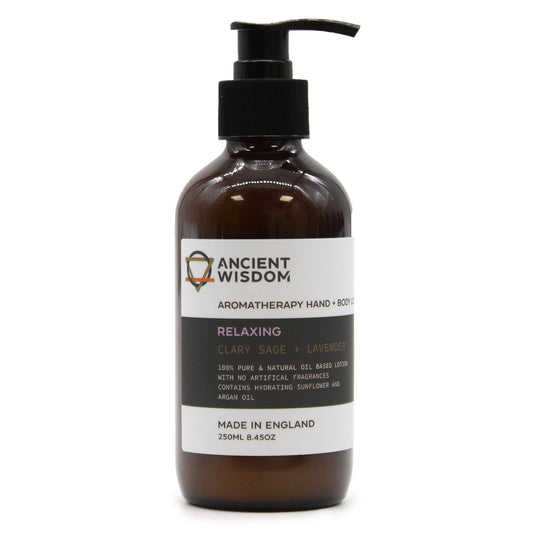 Lotion pour les mains et le corps à la sauge sclarée et à la lavande 250 ml