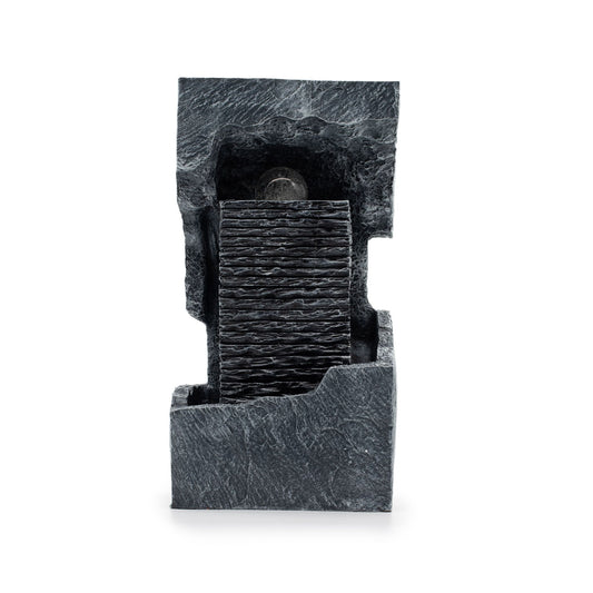 Gran fuente de agua - 24x22x48cm - Bola de cristal que cambia de color en Rock