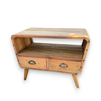 Small TV stand with 2 round drawers