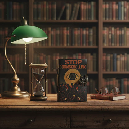 Cuaderno impreso en cuero – Detén el doomscrolling