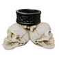 Candle holder figure 3 skulls 12x7cm