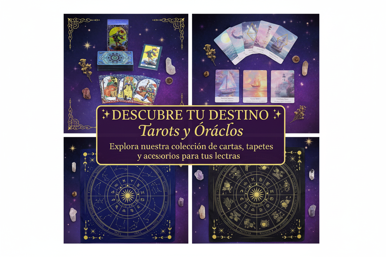 Banner Tarots y Oráculos con texto