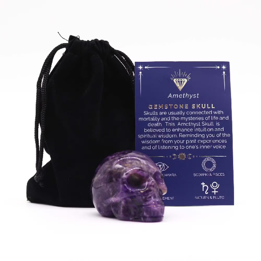 Gema Calavera Pequeña - Amatista - 40x30x28mm