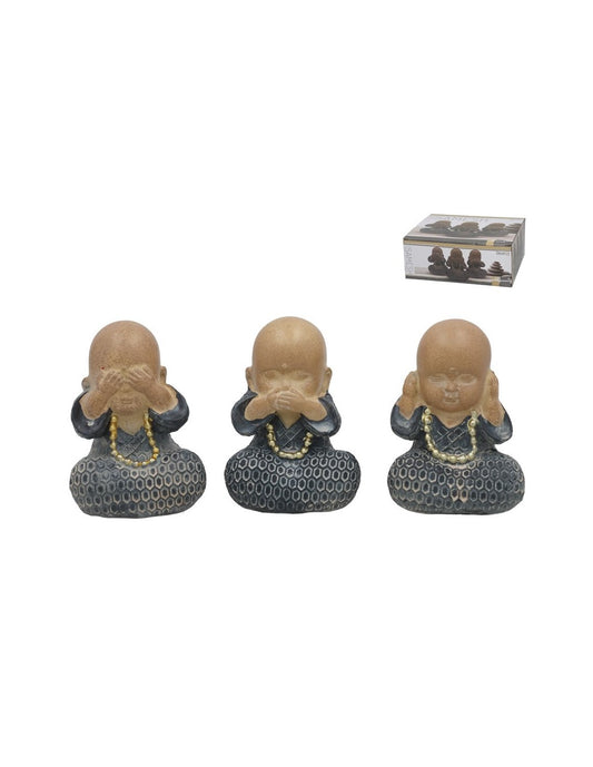 Figurine de moine Samesh en résine 9 cm