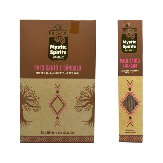 Encens Palo Santo au bois de santal Mystic Spirits HD 8 bâtonnets