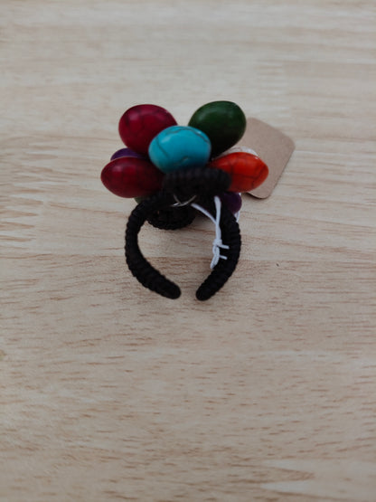 Anillo de macramé hecho a mano