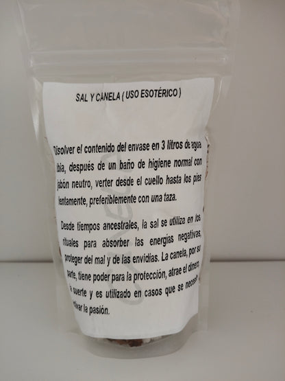 Baño sal y canela uso esotérico 500grs