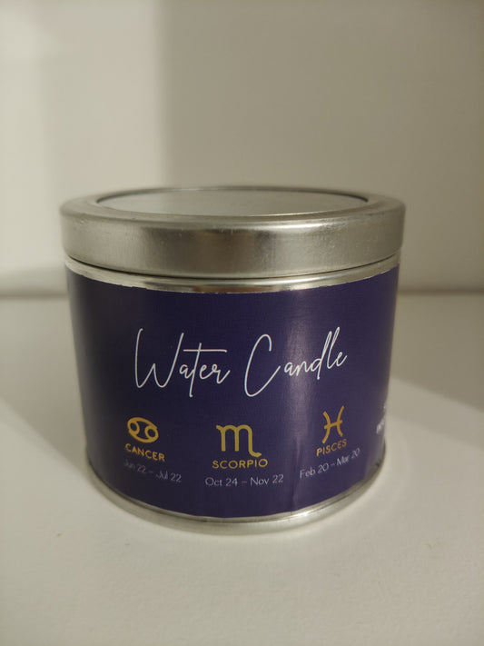 Vela perfumada Jazmín con chips de piedra Lapislázuli Water Candle