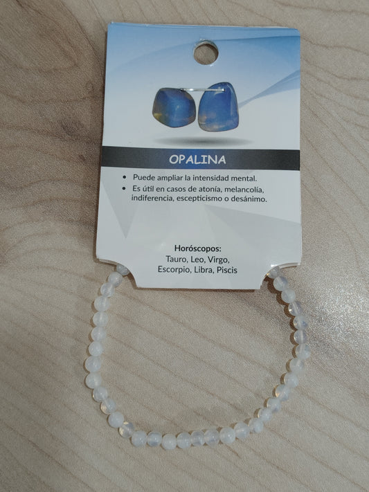 Pulsera piedra natural Opalina 4mm