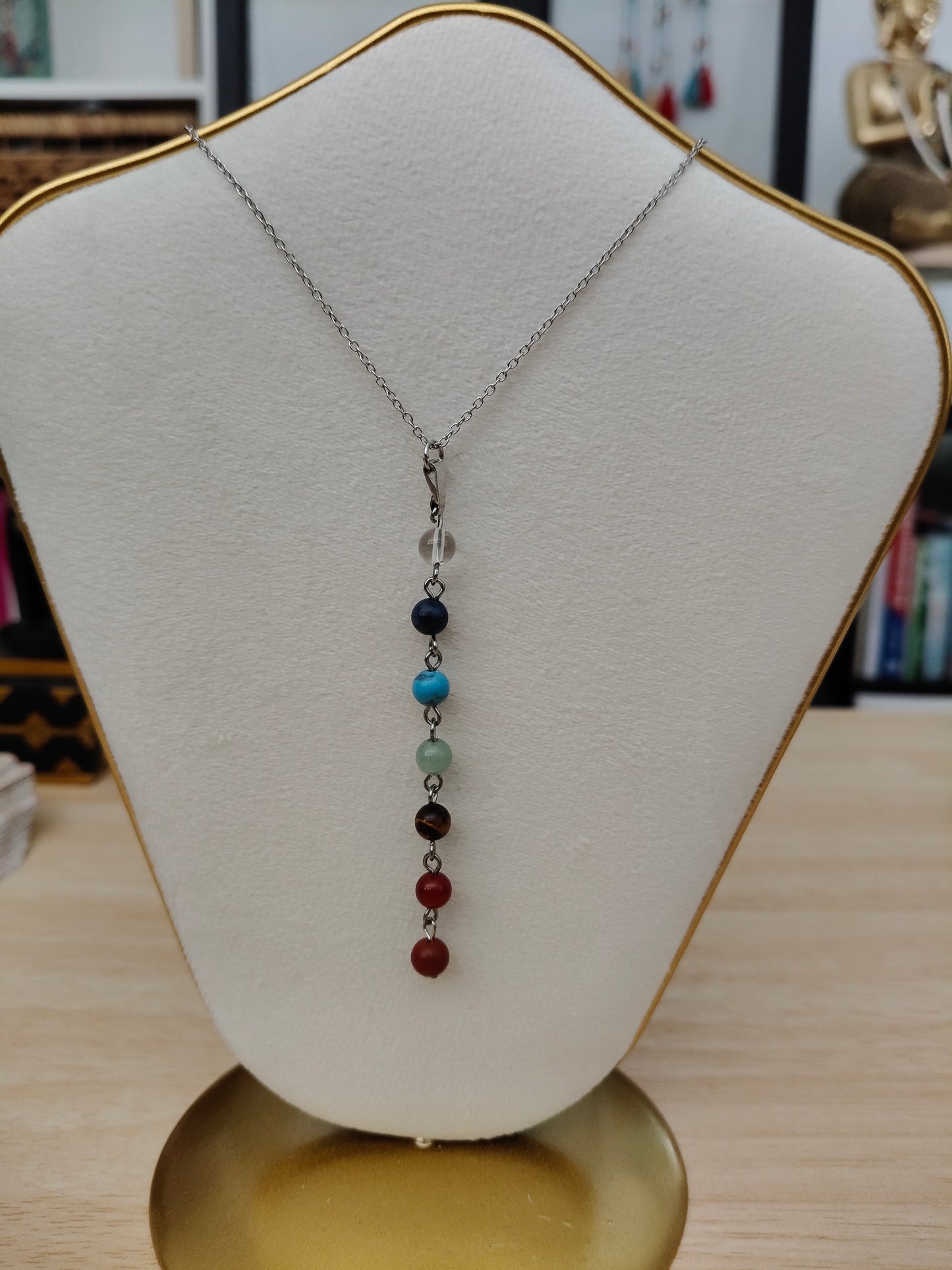 Colgante piedras 7 Chakras