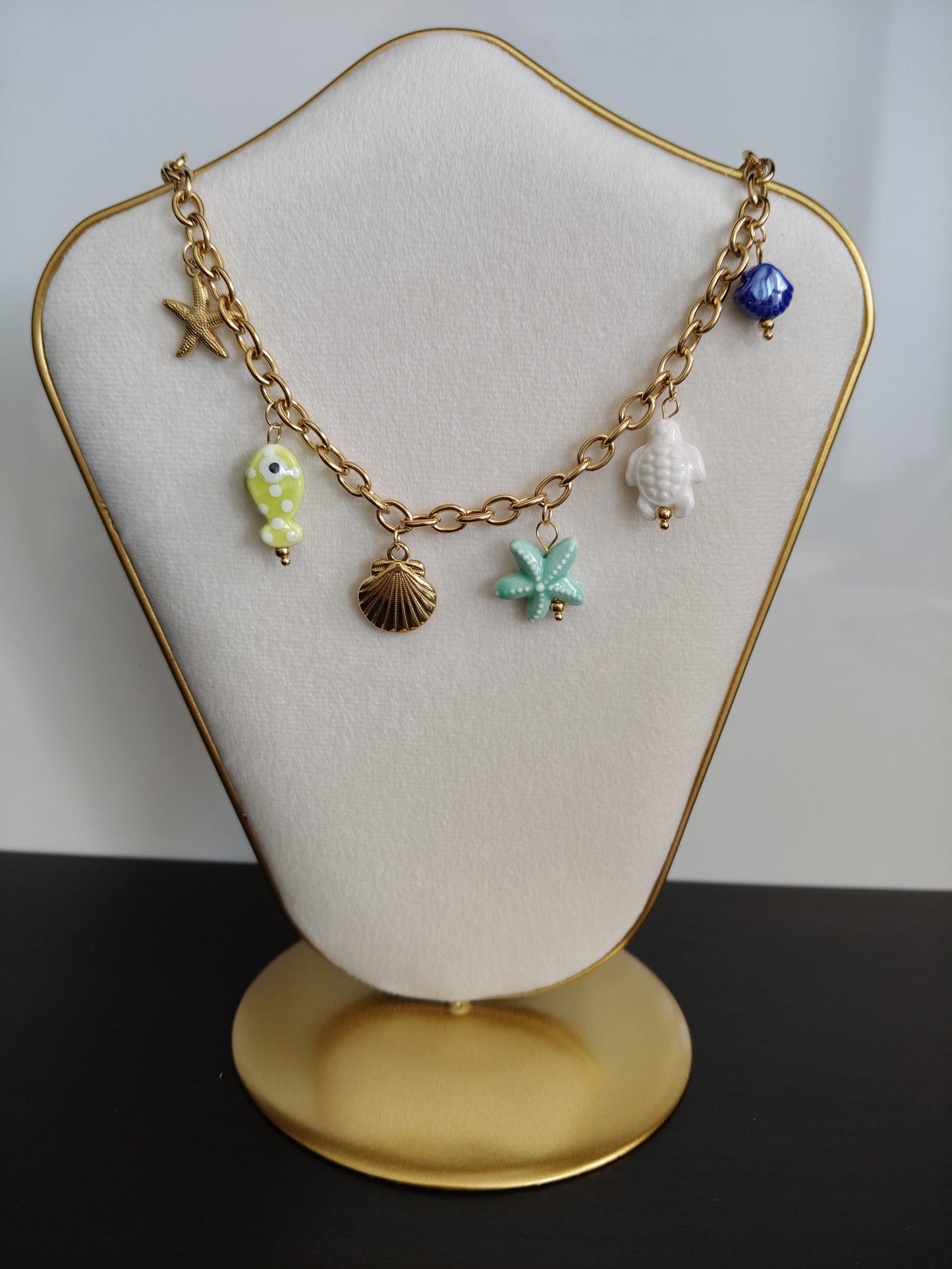 Collar acero inoxidable con dijes