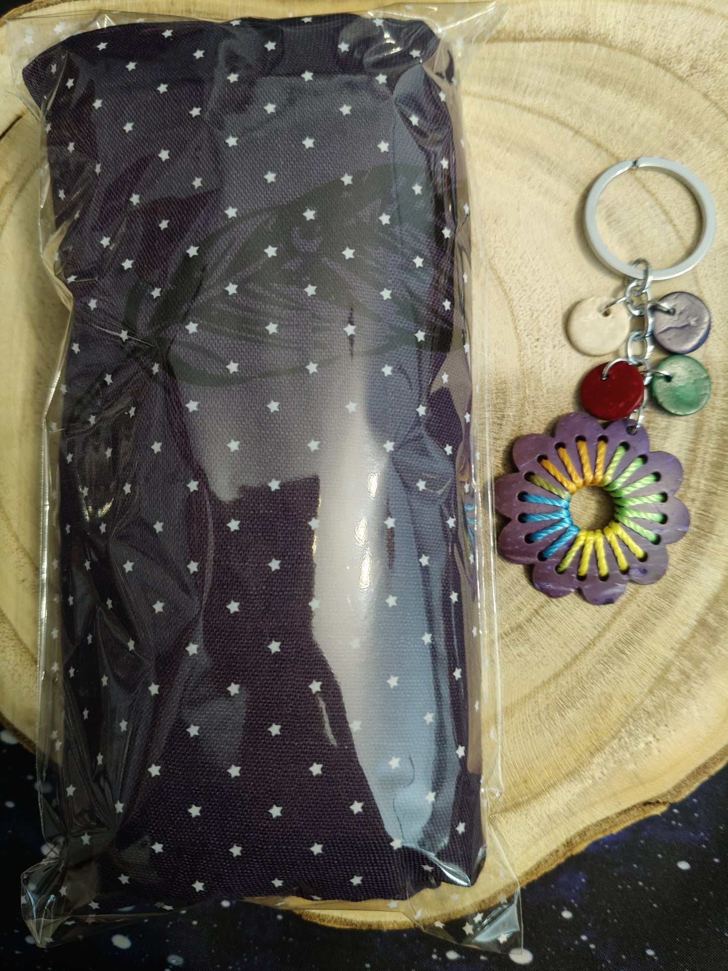 Coffret cadeau avec écharpe et porte-clés