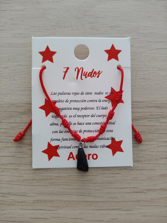 Bracelet à sept nœuds avec manchette figa