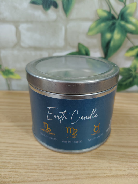 Vela perfumada Sándalo con chips de Amazonita Earth Candle